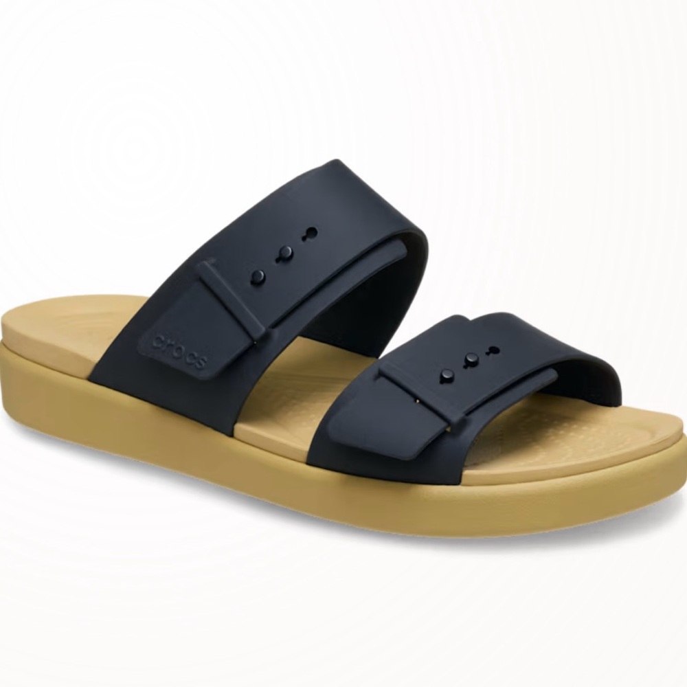 CROCS Navy and Black Slides